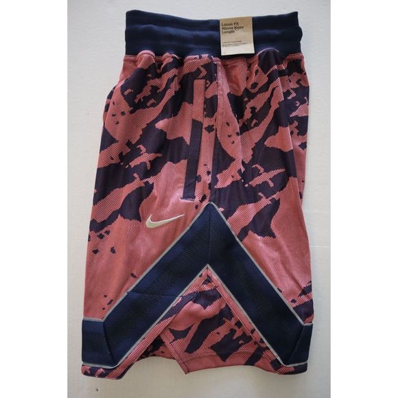 Nike DX0329-410 Men's Sz S Navy/Sea Coral Dri-Fit ADV 8" Basketball Shorts - Picture 6 of 11
